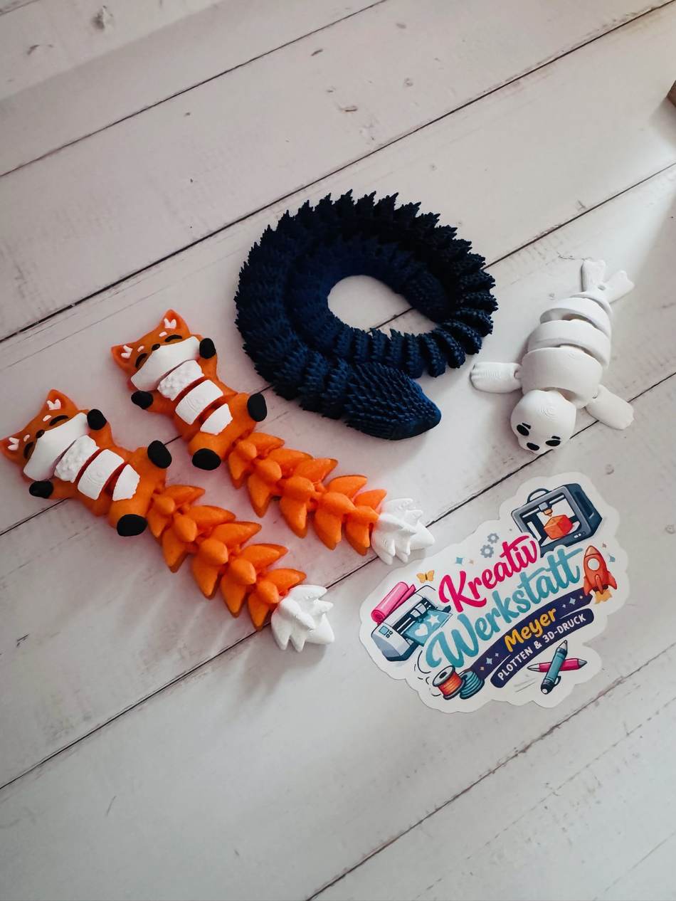 Fidget-Spielzeuge in Fuchs-, Ring- und Robbenform